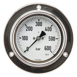 Slėgio matuoklis Ø100 0–600 bar 1/2 colio, montuojamas skydelyje MA100600P08SSGF