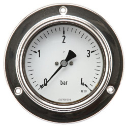 Manometras Ø100 0–4 bar 1/2 colio, montuojamas ant skydelio MA1004P08SSGF