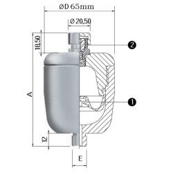 Akumuliatorius L/LAV 210/330 bar 0,025 L LAV0025100
