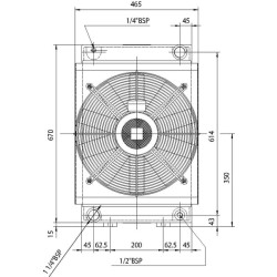Alyvos aušintuvas (400 V) 50–38 °C HPA-30-03-2-01 OKHPA3003201