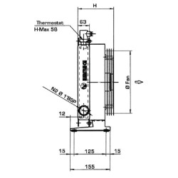 Alyvos aušintuvo apėjimas 24V 48-60˚C OK2030KBV24301