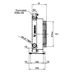 Alyvos aušintuvo apvedimo jungtis 12 V 48–60 ˚C OK2015KBV12301