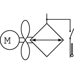 Alyvos aušintuvas (24 V) 38–50 °C 2040K-24-2-01 OK2040K24201