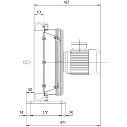 Alyvos aušintuvas (400 V) 50–38 °C HPA-18-03-2-01 OKHPA1803201