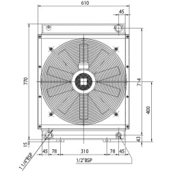 Alyvos aušintuvas (400 V) 50–38 °C HPA-36-03-2-01 OKHPA3603201