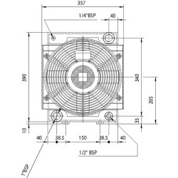 Alyvos aušintuvas (400 V) 50–38 °C HPA-12-03-2-01 OKHPA1203201