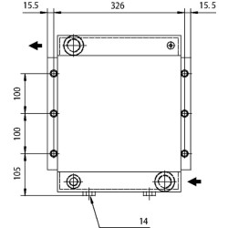 Alyvos aušintuvas (400 V) 50–38 °C HPA-12-03-2-01 OKHPA1203201