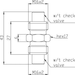 M16x2 žarnos jungtis SAD16201620
