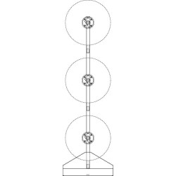 Trigubas žarnos ritės laikiklio rėmas OBS203