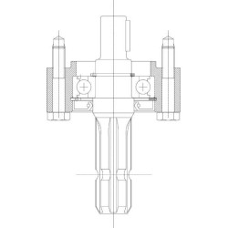 Berma įėjimo velenas 1.3/8-6 RT12372