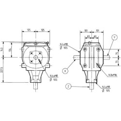 Pavarų dėžė T-22A 2.42:1 262022