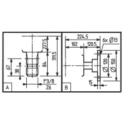 Pavarų dėžė T-22F 3:1 262011