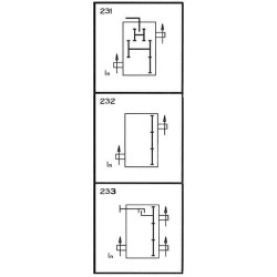 D732A 1:1/1.41:1 pavarų dėžė 732207