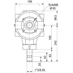 Pavarų dėžė T-304A, 1:1.93, 40,4 kW 43509304236