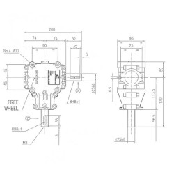 Pavarų dėžė L-25A 1:3 + laisvoji eiga 124686