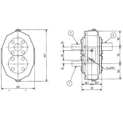 Pavarų dėžė MR-90 1.9:1 090054