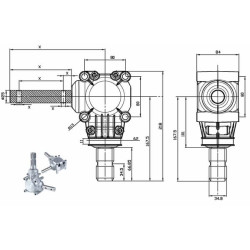 Trąšų barstytuvo pavara, 1:1 43509124800M1
