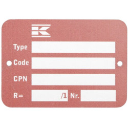 Identifikacinė plokštelė KV/SOM Planetair PD9TP