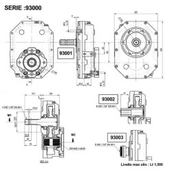 Pavarų dėžės velenas 1 3/8 1:2,5 GBF40S125