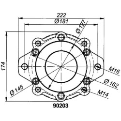 Tvirtinimo flanšas SAE-C, skirtas GBU GBU359DSC