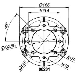 Tvirtinimo flanšas SAE-A, skirtas GBU GBU359DSA