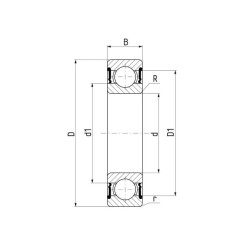 Giliųjų griovelių rutulinis guolis 20x47x18mm SKF 75004204