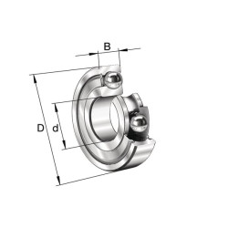 Giliųjų griovelių rutulinis guolis 3x10x4mm INA/FAG 623ZZ