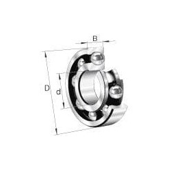 Giliųjų griovelių rutulinis guolis 35x72x17mm INA/FAG 6207N