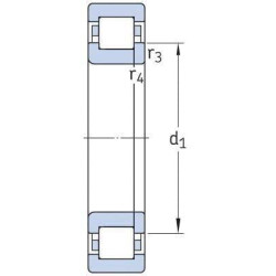 Cilindrinis ritininis guolis 45x100x25mm SKF 7500NUP309E