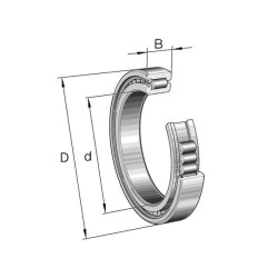 Cilindrinis ritininis guolis 65x120x31mm INA/FAG SL182213AXL