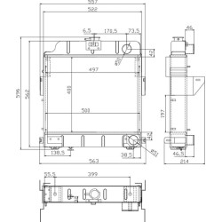 Case - IH 654 3139030R92N Radiatorius