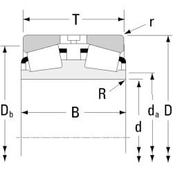 Vidinis žiedinis kūginis guolis LM501334SD