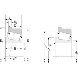 Išorinis žiedinis kūginis guolis 28622B