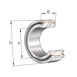Radialinis sferinis slydimo guolis 30x47x22/18mm, INA/FAG GE30UK2RSAINA