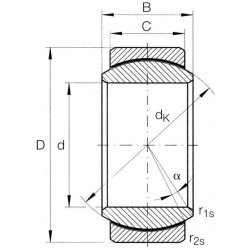 Radialinis sferinis guolis 17x30x14/10mm, „Mac Power GE17UK“