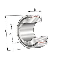 Radialinis sferinis slydimo guolis 70x120x70/45mm, INA/FAG GE70FW2RSAINA