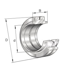 Radialinis sferinis slydimo guolis 50x75x50/28mm, INA/FAG GE50LOINA