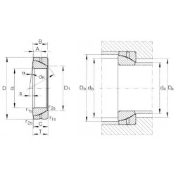 Radialinis sferinis paprastasis guolis 90x140x30/16mm, „Mac Power GE90SX“