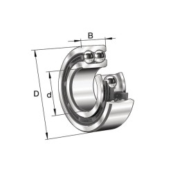 Kampinis kontaktinis rutulinis guolis 12x32x15,9 mm INA/FAG 3201C3