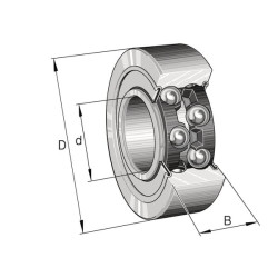Kampinis kontaktinis rutulinis guolis 10x30x14mm INA/FAG 32002RS
