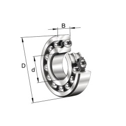 Savaime išsilyginantis rutulinis guolis 45x85x23mm INA/FAG 2209KTVHC3