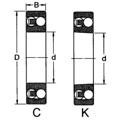 Savaime išsilyginantis rutulinis guolis 40x90x33mm SKF 75002308