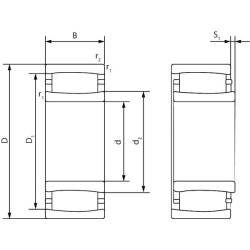 CARB toroidinis ritininis guolis C2215C3