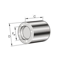 Adatinis sankabos guolis 4x8x8mm INA/FAG HFL408KF