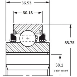 Rutulinis guolis GW208PP17