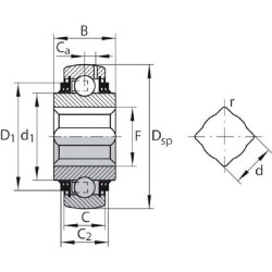 Rutulinis guolis W208PPB11