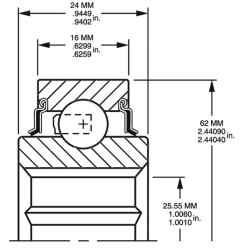 Rutulinis guolis 206KRR6