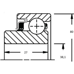 Rutulinis guolis 208KP2