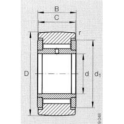 Smeigės tipo vikšro volelis NATV8PPASKF