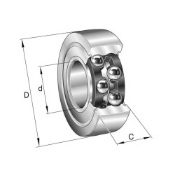 Vikšro ritininis guolis LR53072Z